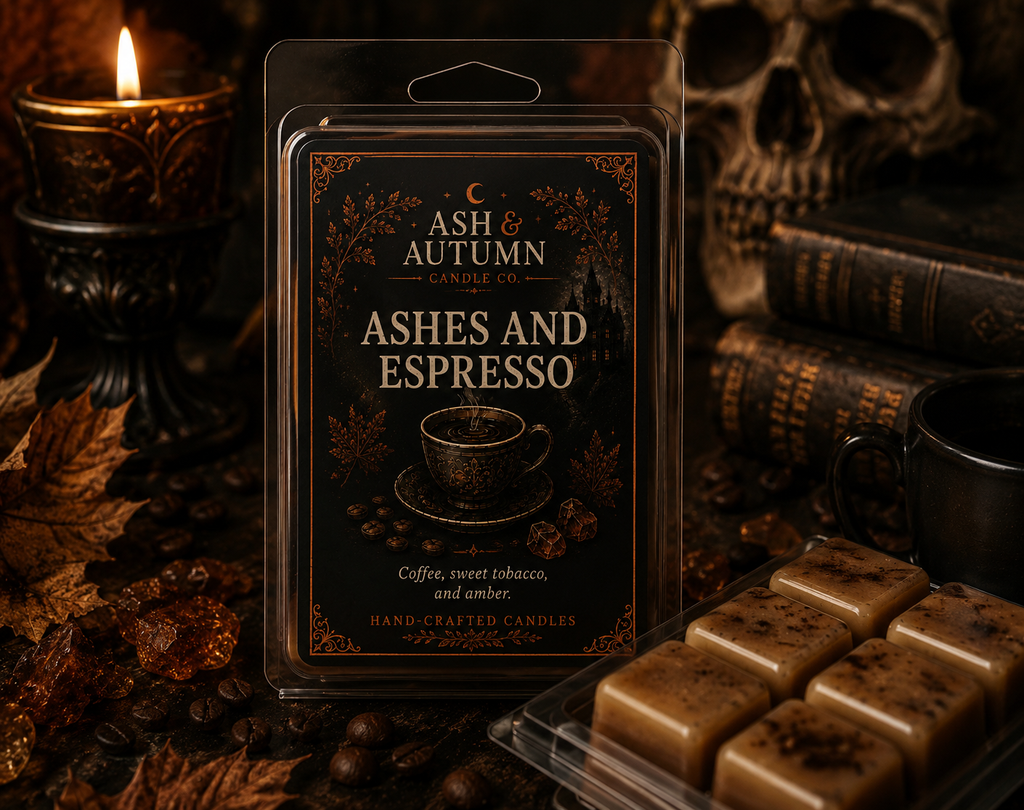 Ashes & Espresso Handcrafted Wax Melts Inspired by Dark Coffee, Sweet Tobacco & Amber