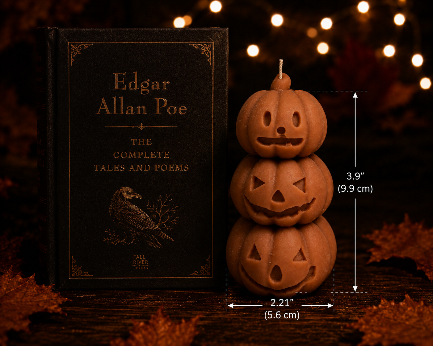 The Pumpkin Keep | 4.2 oz Stacked Pumpkin Gothic Home Decor  Candle