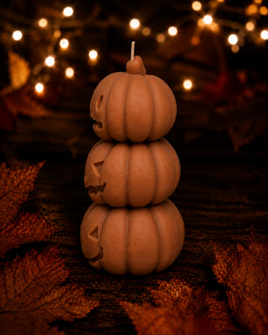 The Pumpkin Keep | 4.2 oz Stacked Pumpkin Gothic Home Decor  Candle