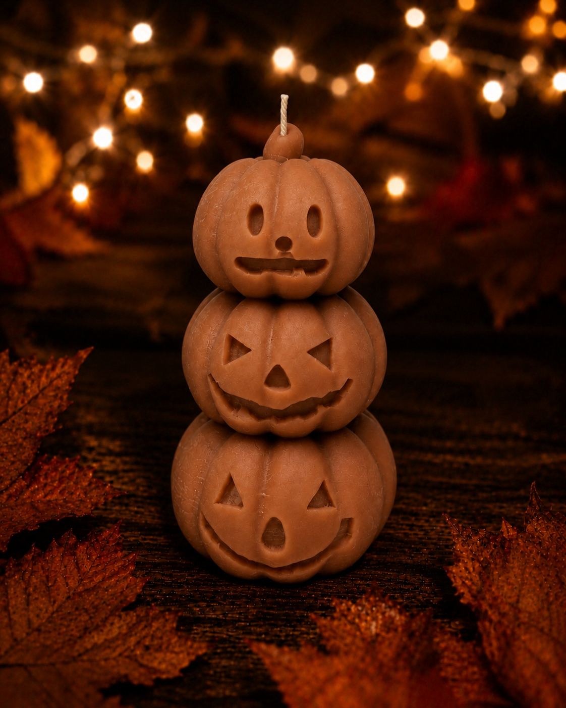 The Pumpkin Keep | 4.2 oz Stacked Pumpkin Gothic Home Decor  Candle