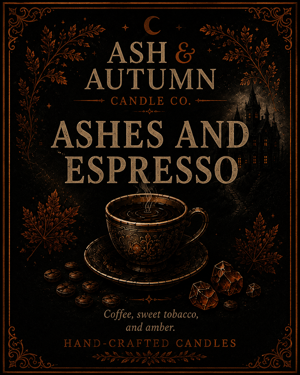 Ashes & Espresso Handcrafted Wax Melts Inspired by Dark Coffee, Sweet Tobacco & Amber