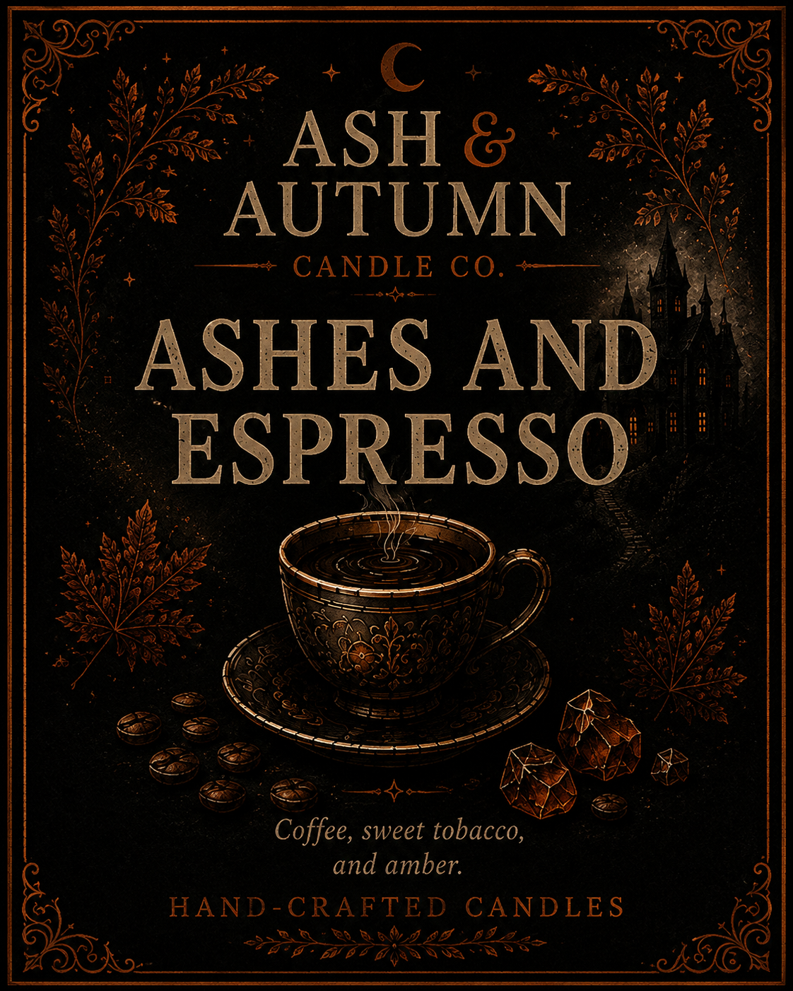 Ashes & Espresso Handcrafted Wax Melts Inspired by Dark Coffee, Sweet Tobacco & Amber